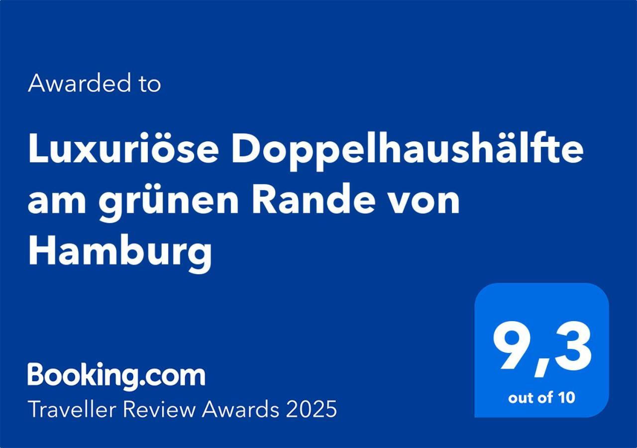 OststeinbekLuxurioese Doppelhaushaelfte Am Gruenen Rande Von Hamburg公寓 外观 照片